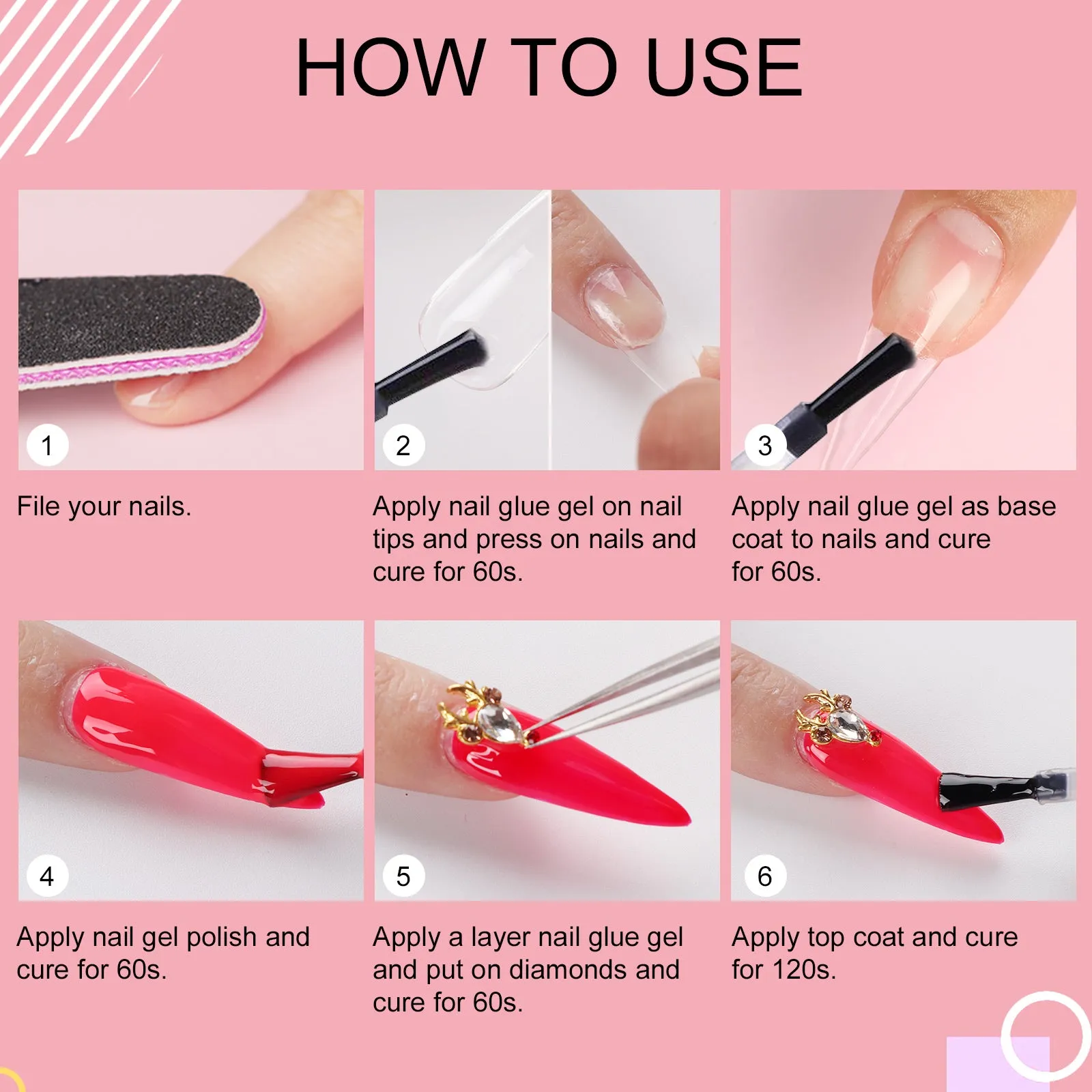 15ML 4-In-1 Nail Glue Gel