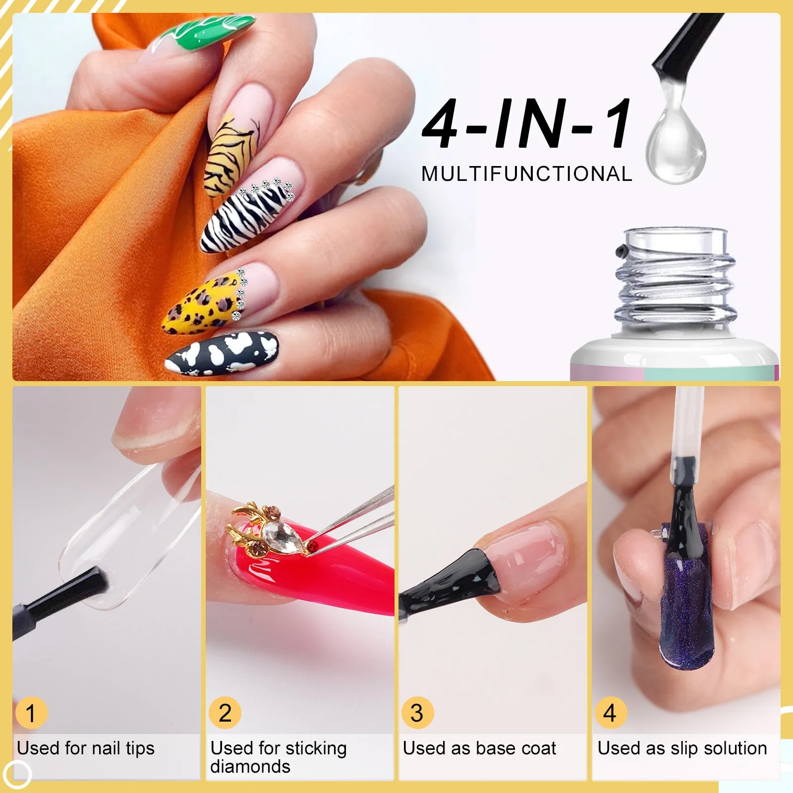 15ML 4-In-1 Nail Glue Gel