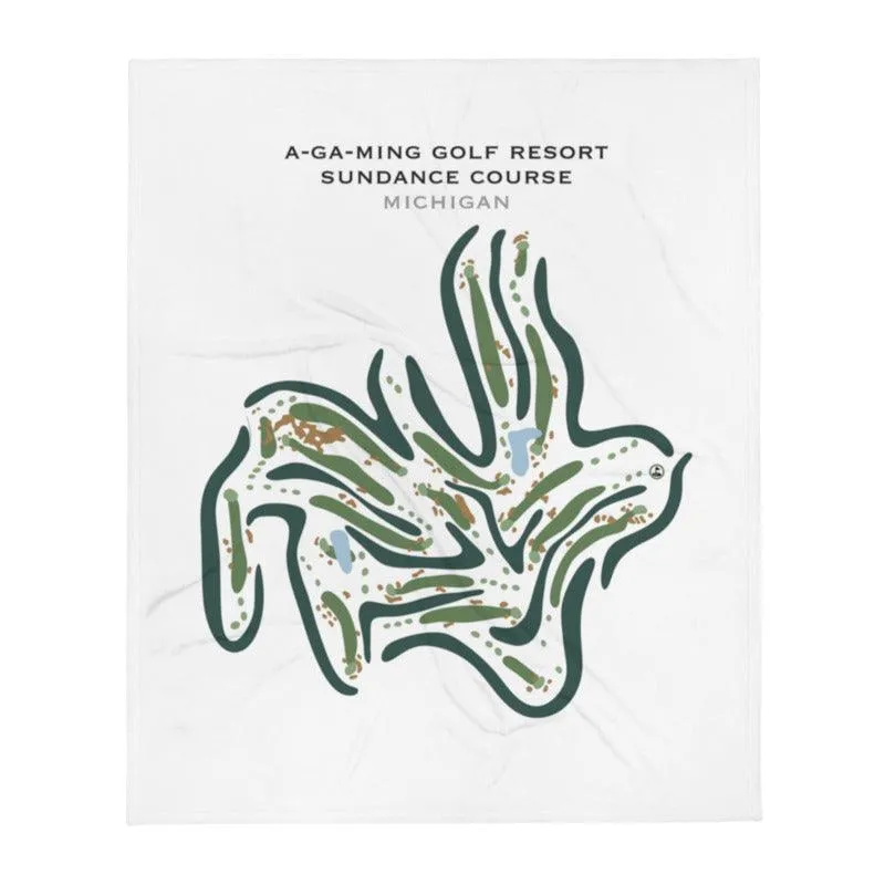 A-Ga-Ming Golf Resort Sundance Course, Michigan - Printed Golf Courses