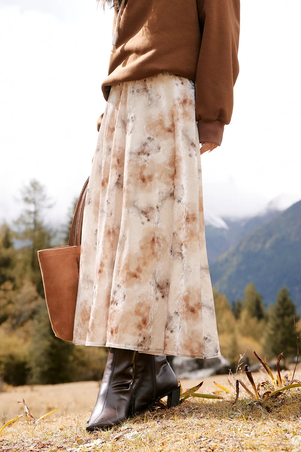 A Line Maxi Skirt for Women