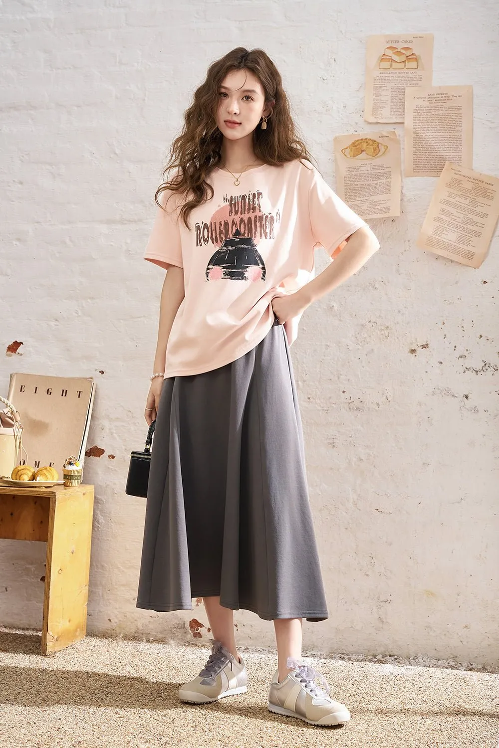 A Line Maxi Skirt for Women