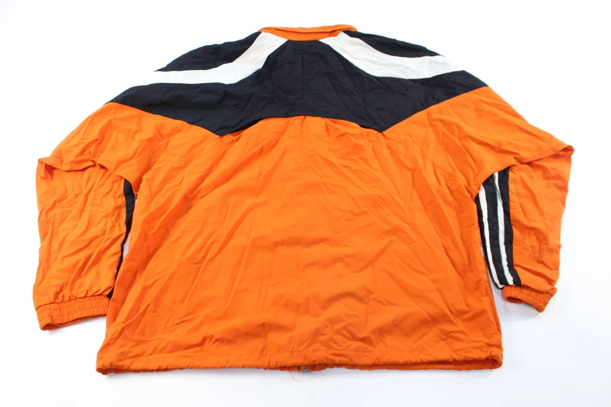 Adidas Equipment Logo Patch Orange, Black, & White Zip Up Jacket