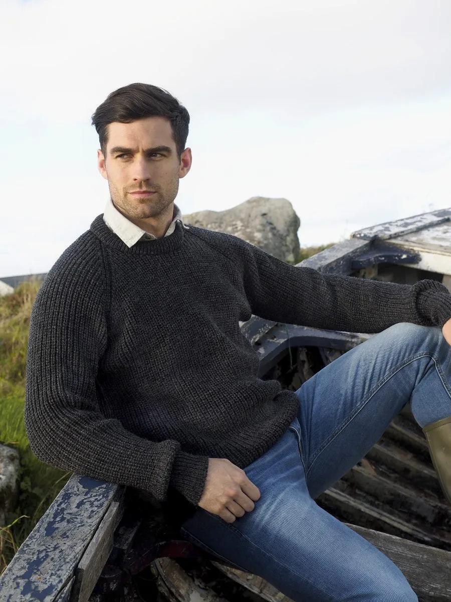 Aran - Men's Fisherman Rib - Navy