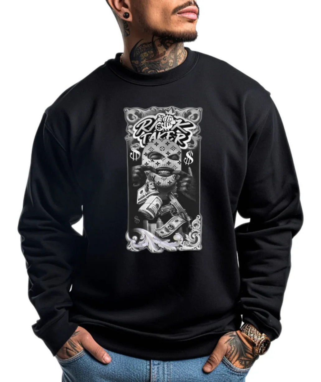 Art Society RISK TAKER CREW SWEATER BLACK