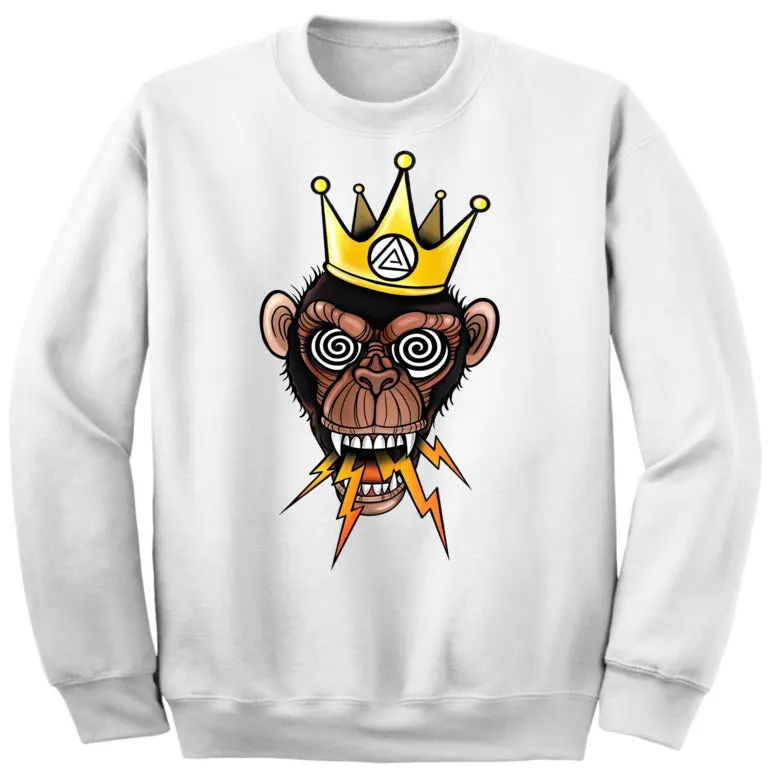 Art Society x Retro Kings THE MAD KING CREW SWEATER WHITE