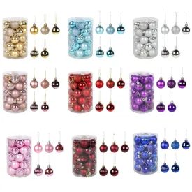 Assorted Color Christmas Balls Christmas Tree Ornaments Balls xmas decorations Hanging Tree Pendants  New Year 2021 Gift Noel