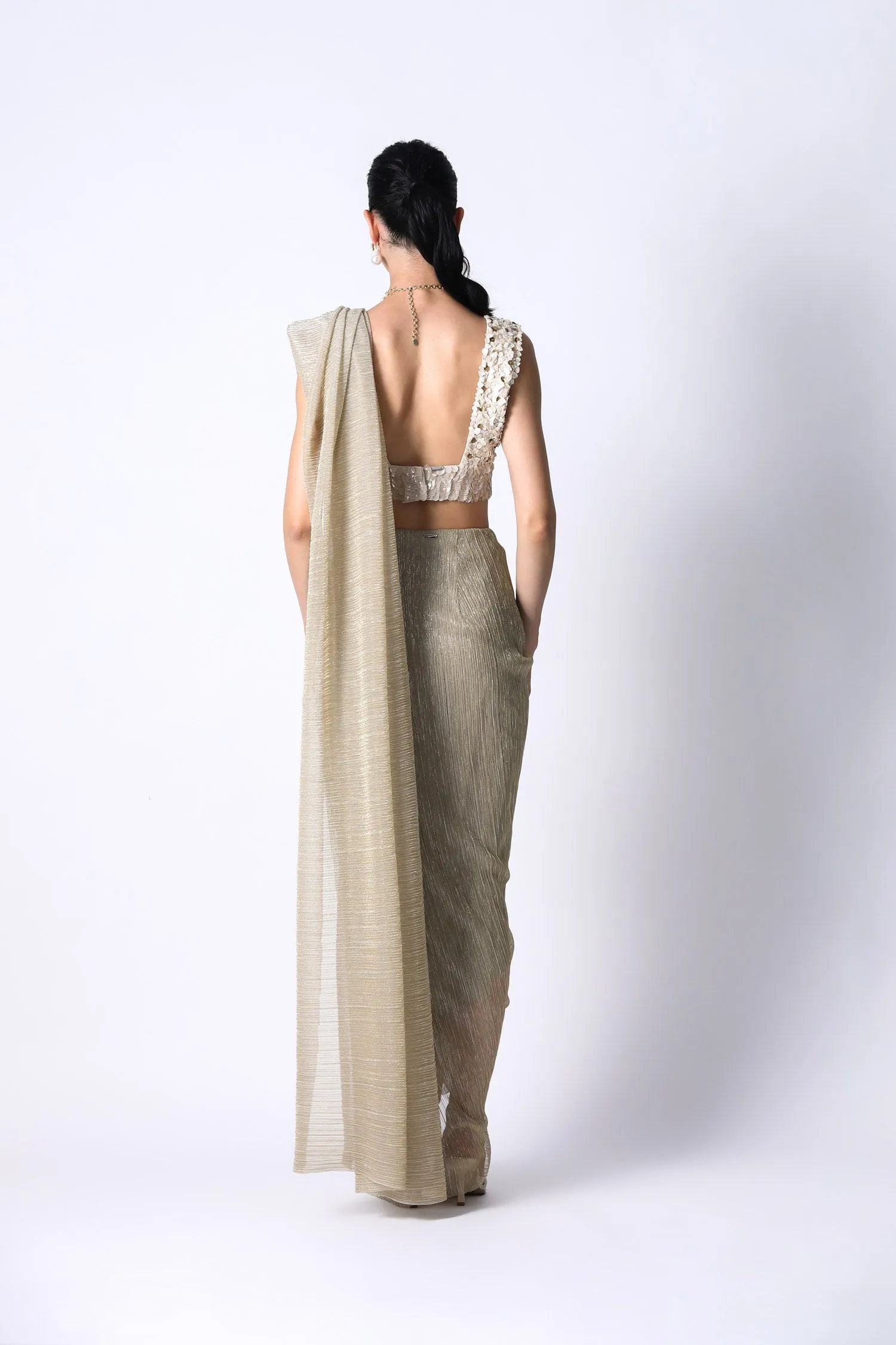Avis Blouse with Pari Net Sari