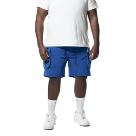Big and Tall - Printed Utility Lounge Windbreaker Shorts - Royal