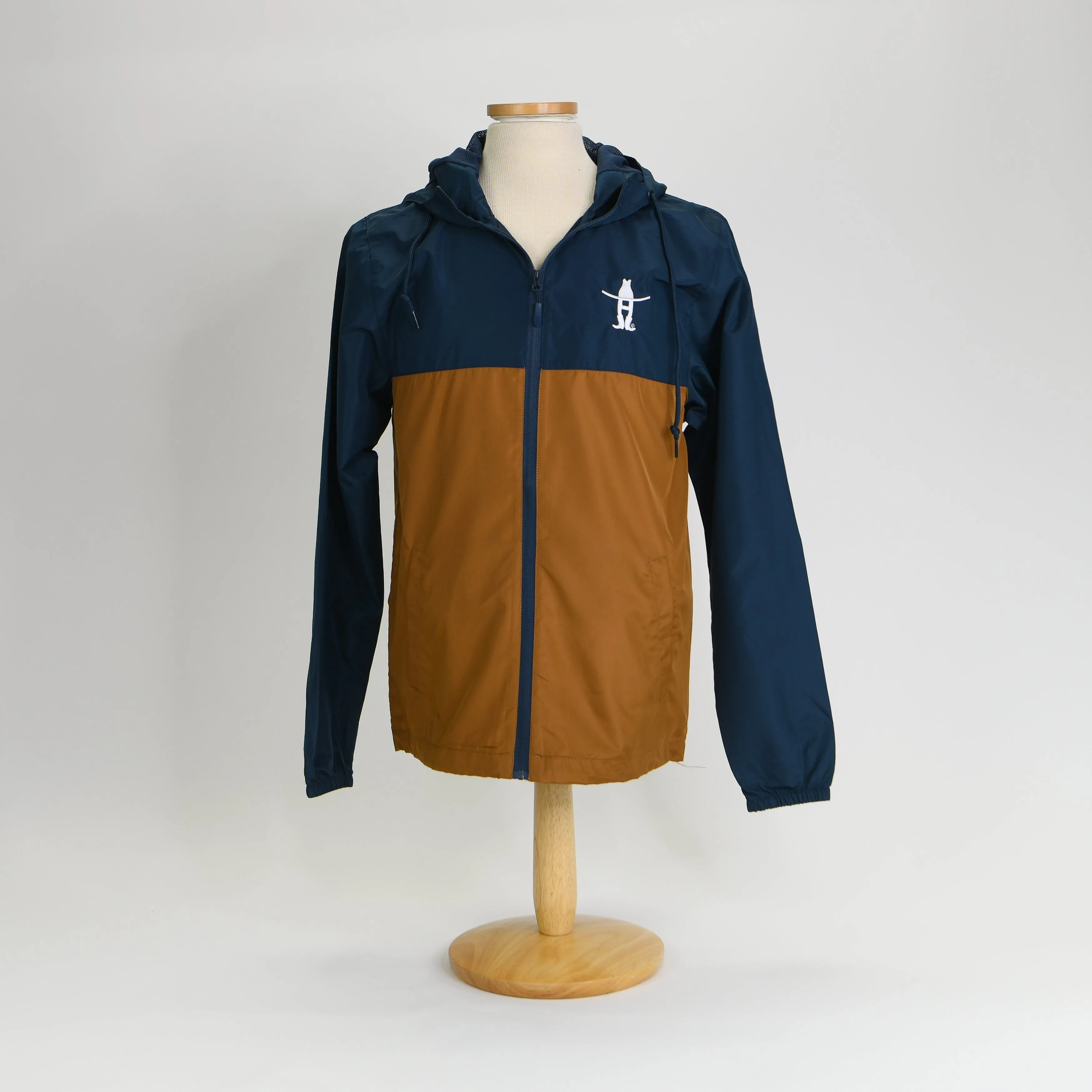 Colorblock Navy Windbreaker - Bow-H