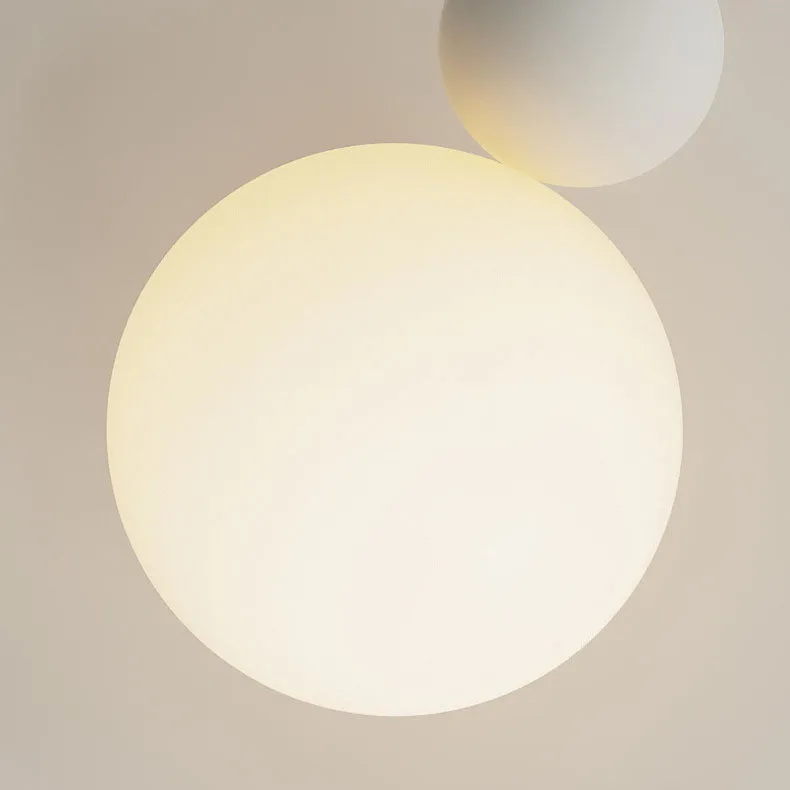 Contemporary Nordic Glass Globe Ball Iron 1-Light Pendant Light For Bedroom