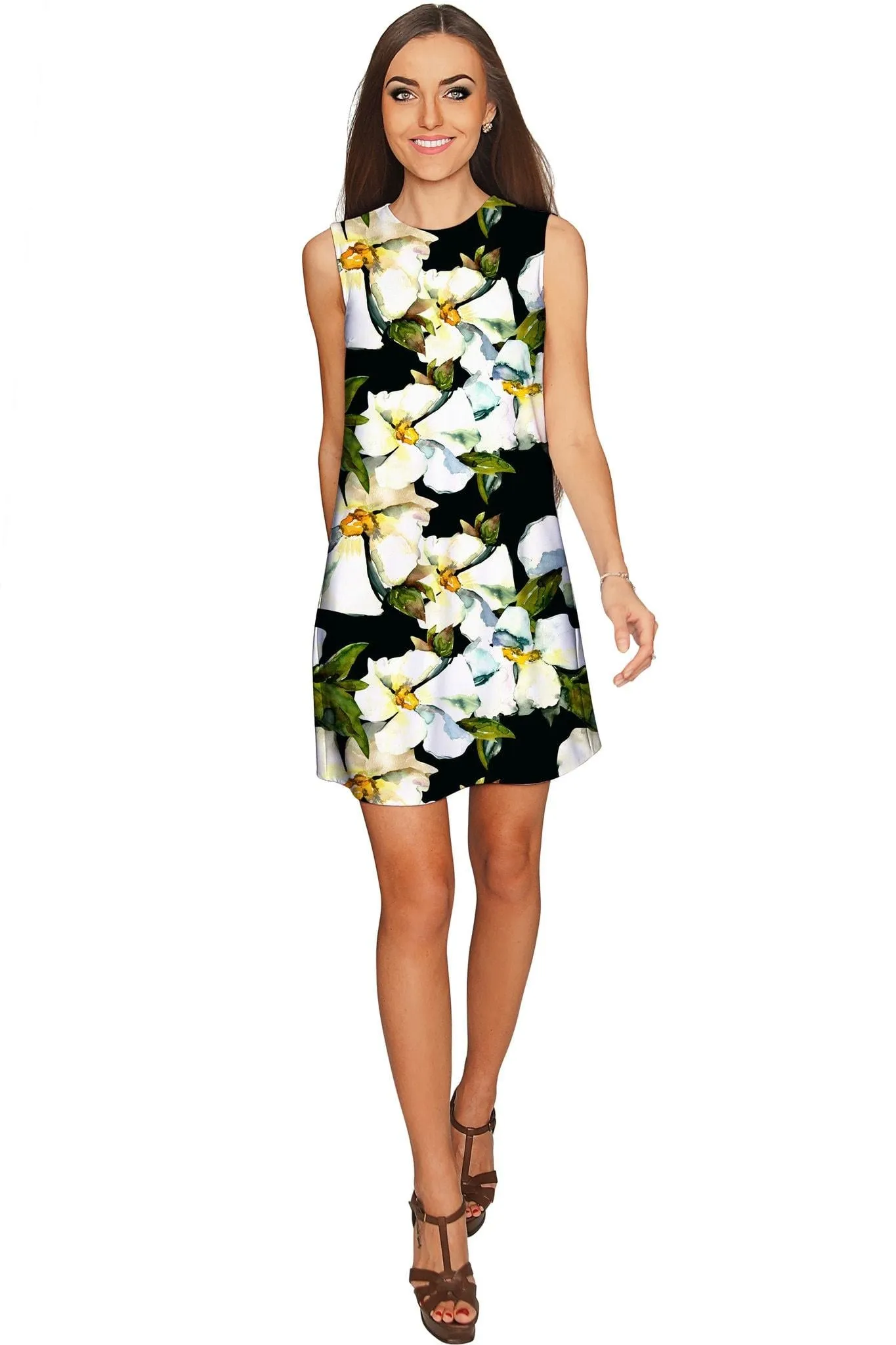 Date Night Adele Floral Print Party Chic Shift Dress - Women