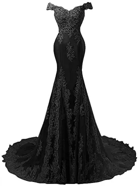 DEANWANGKT Off-Shoulder Mermaid Prom Dresses Fashion Applique Crystal Court Train Vestidos de festa Abendkleider Party Gowns