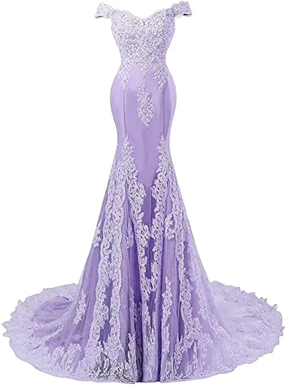DEANWANGKT Off-Shoulder Mermaid Prom Dresses Fashion Applique Crystal Court Train Vestidos de festa Abendkleider Party Gowns