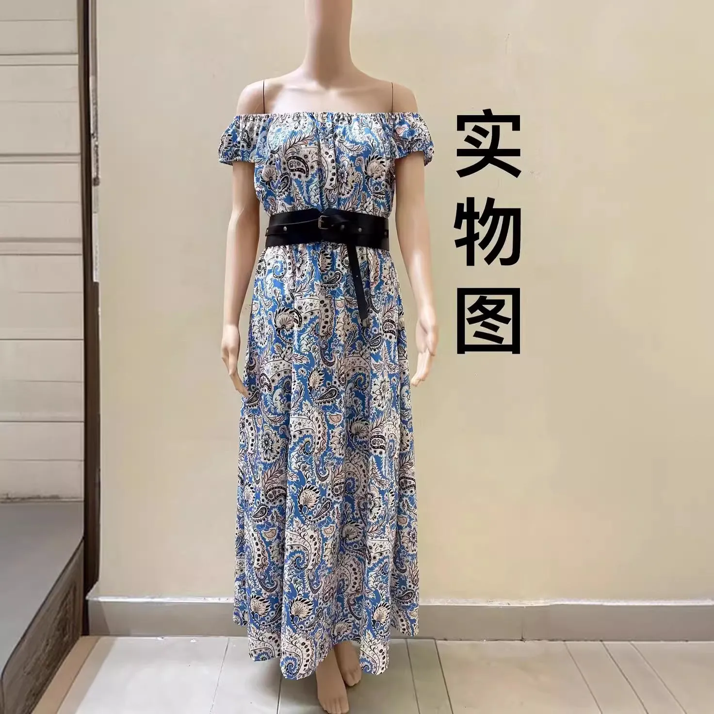DEANWAQNGKT  Cross-Border   European American Fashion Floral Print Dress