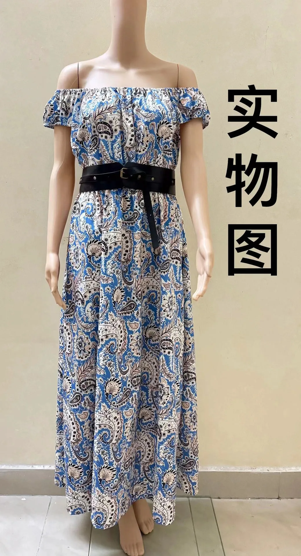 DEANWAQNGKT  Cross-Border   European American Fashion Floral Print Dress