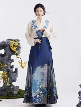 Enchanted Modern Ming Style Mamian Skirt Hanfu