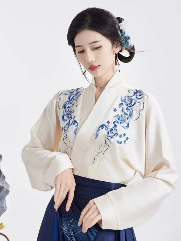 Enchanted Modern Ming Style Mamian Skirt Hanfu