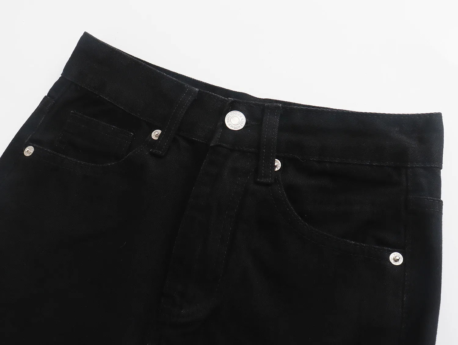 Evie Front Slit Denim Skirt