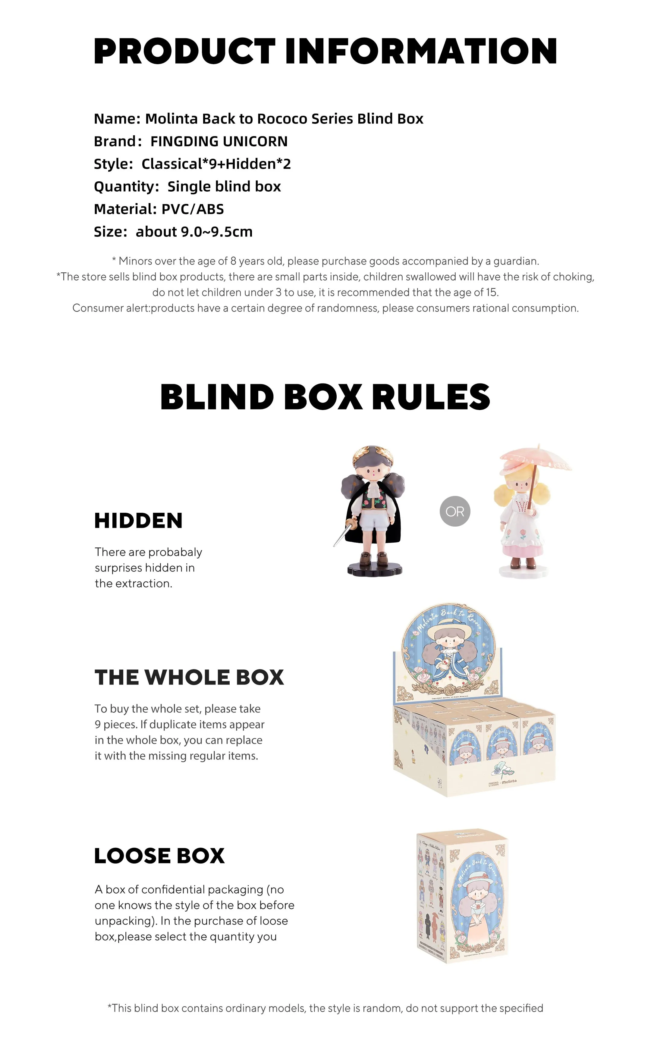 Finding Unicorn - Molinta Back to Rococo Series Blind Box Finding Unicorn