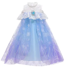 Frozen Lace Princess Dress Long Dress Children Shirt Children's Dress Girl Dress