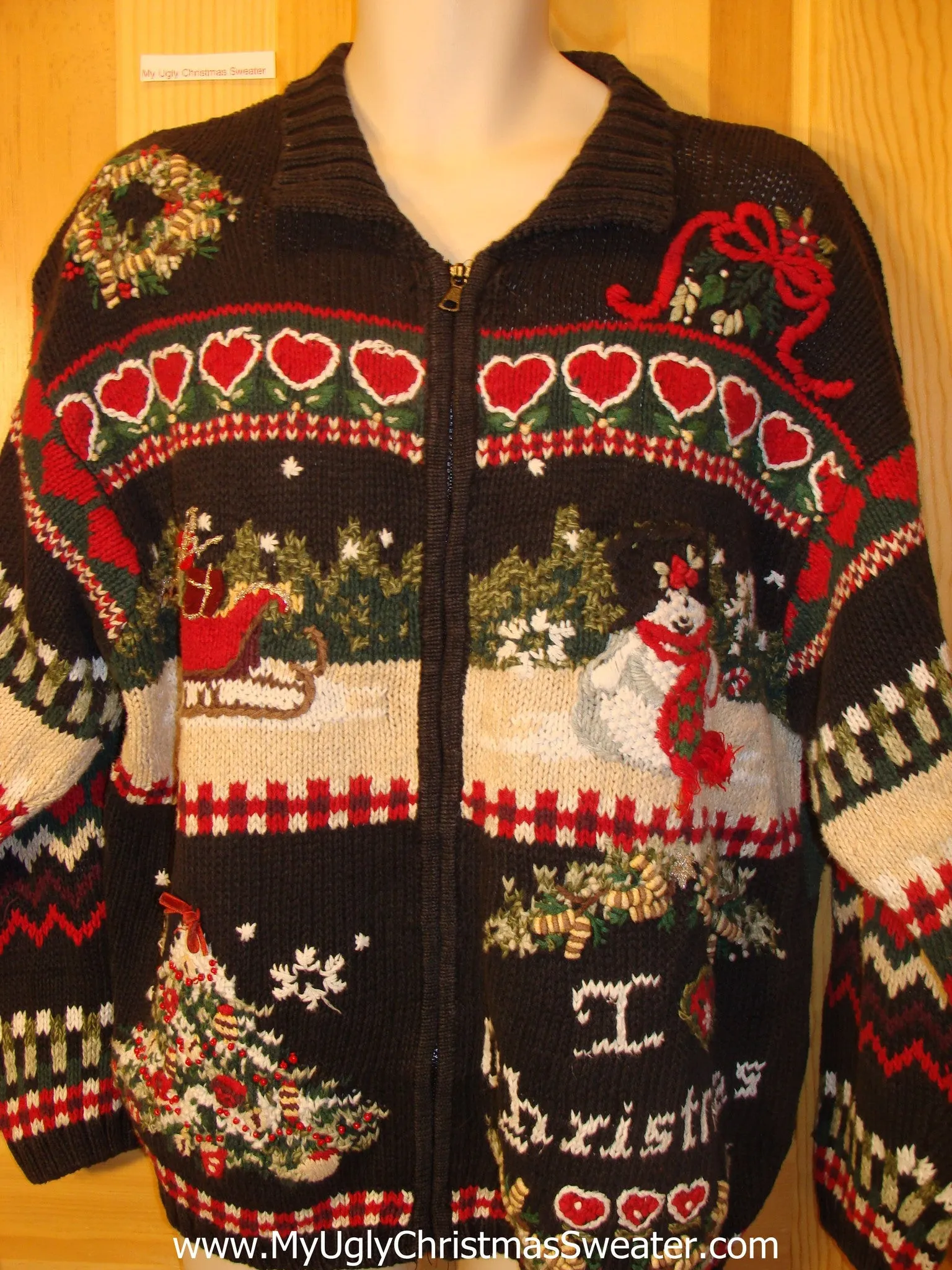 Funny Ugly Christmas Sweater 2sided Horrible Mess