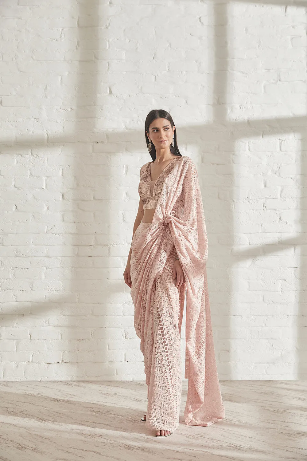 Godet Sari with AP Blouse