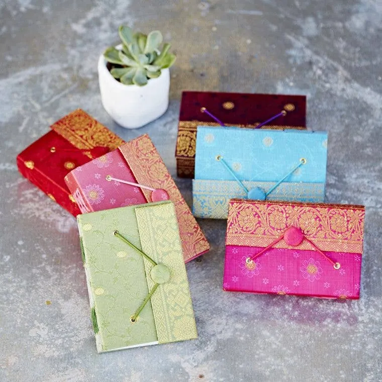 Handmade Sari Journal - Fabric Journal Notebook