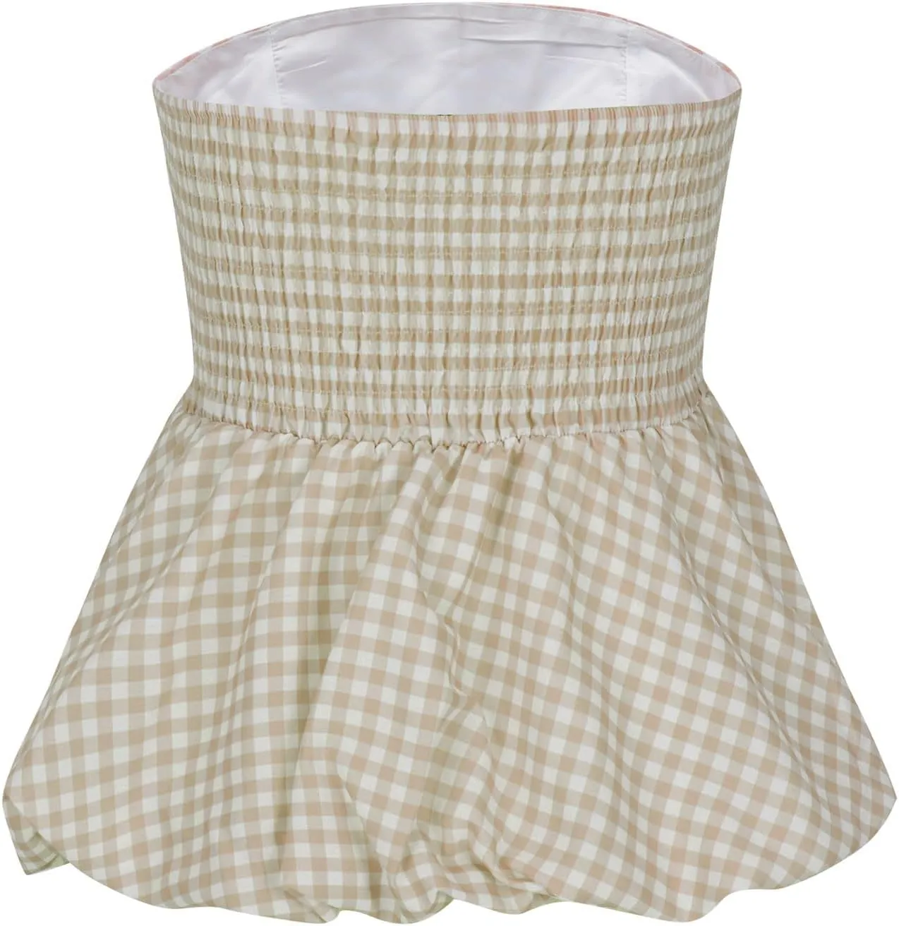 HGps8w Womens Chic Bubble Hem Tube Tops Strapless Off Shoulder Peplum Shirts Sleeveless Going Out Bandeau Tops