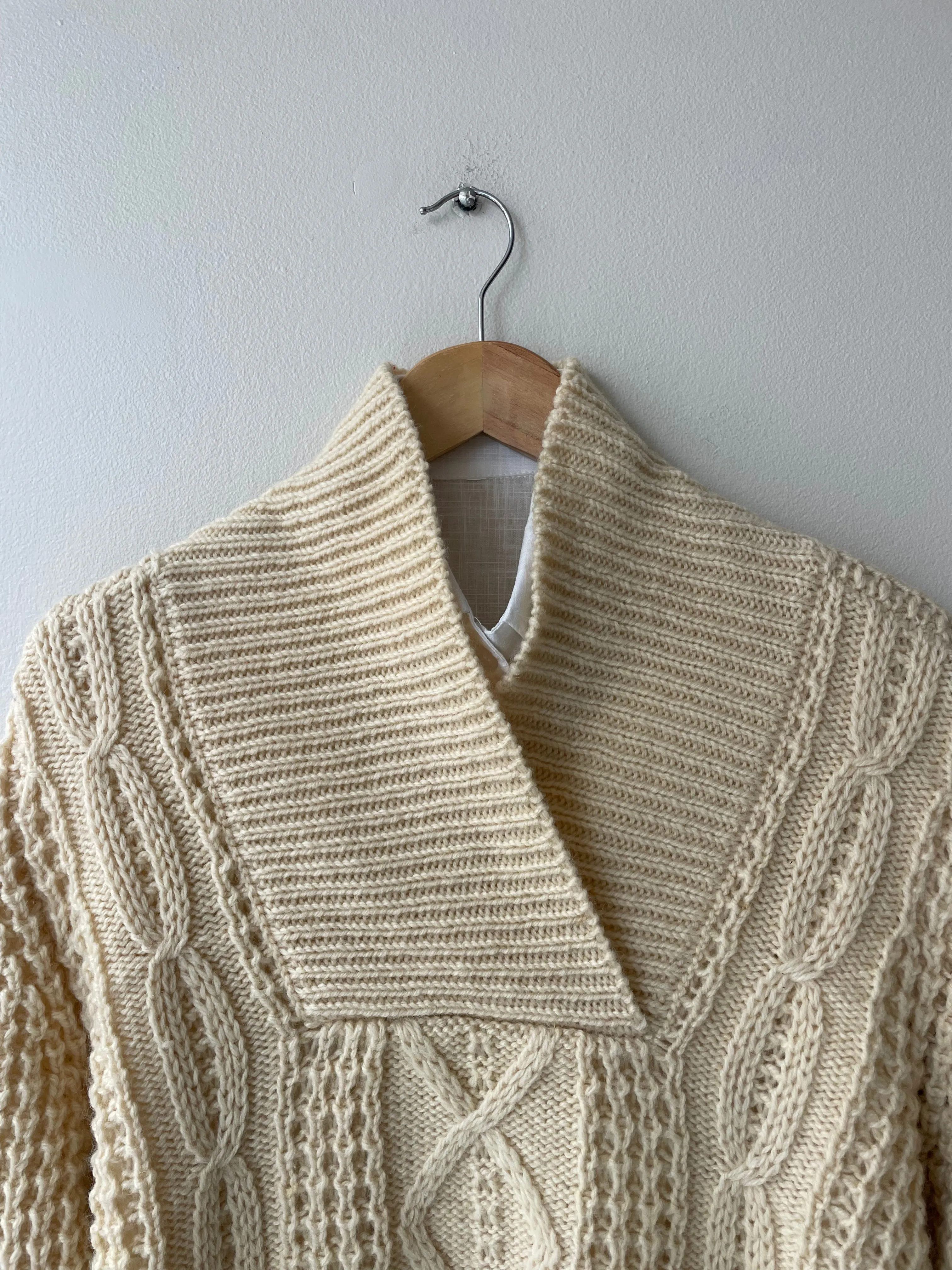 Irish Shawl Collar Sweater