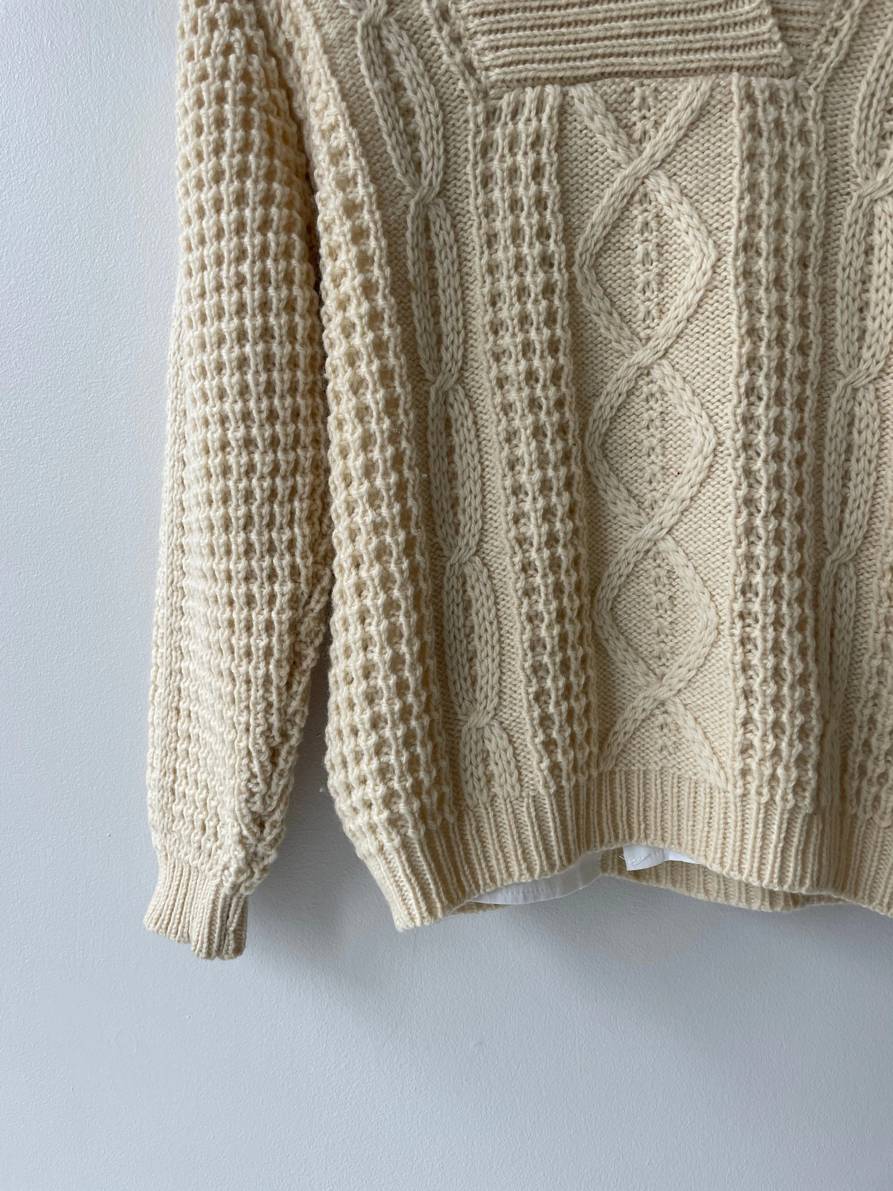 Irish Shawl Collar Sweater