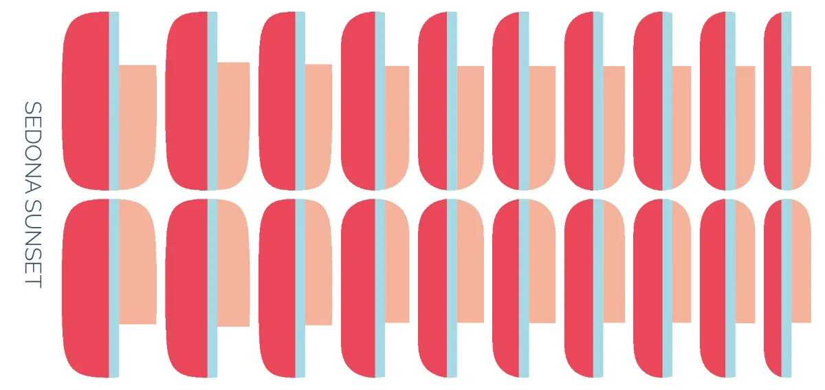 Ivy & Ash | Sedona Sunset | Colorful Abstract Negative Space Nail Wrap