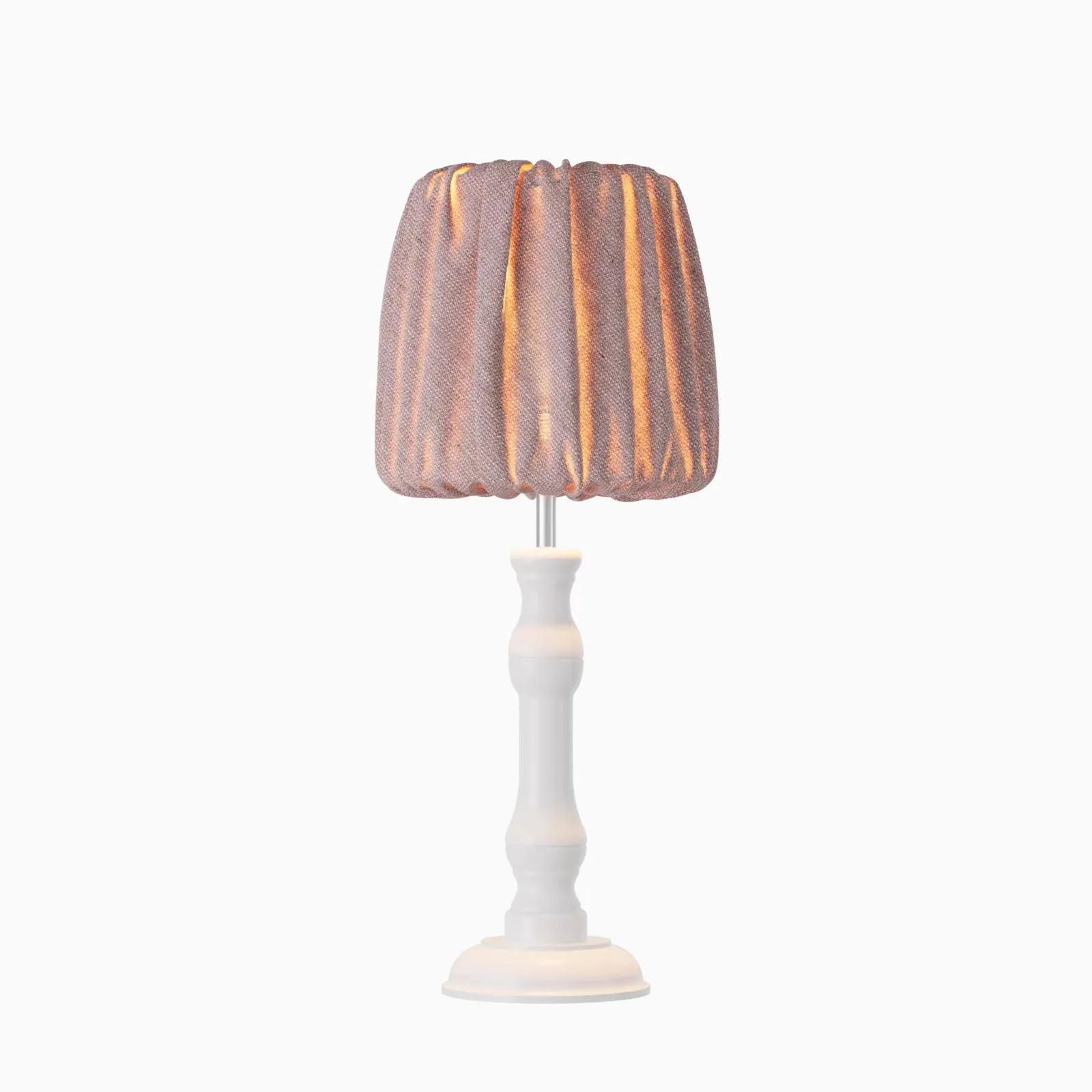 LEJDO Nordic Ancient Style Timber Table Light with Fabric lampshade E27