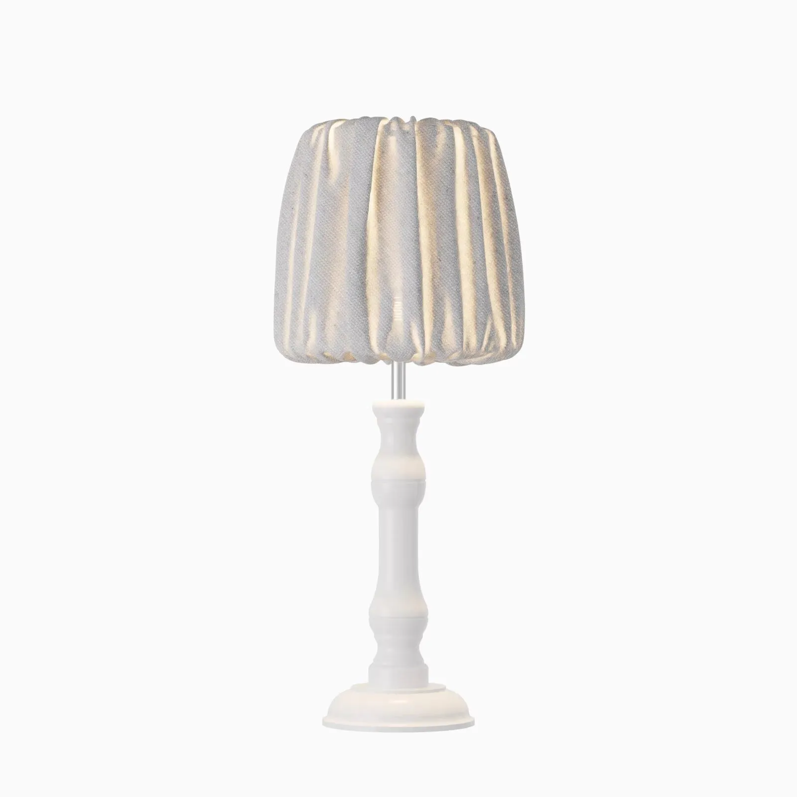 LEJDO Nordic Ancient Style Timber Table Light with Fabric lampshade E27
