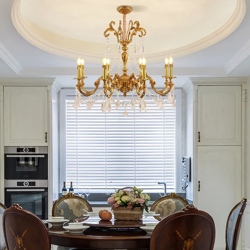 Magnifique - European Style Rococo Light Brass Pendant Lamp Led Light Fixtures