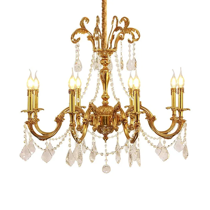Magnifique - European Style Rococo Light Brass Pendant Lamp Led Light Fixtures