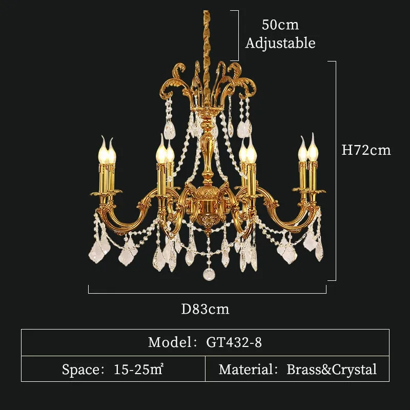 Magnifique - European Style Rococo Light Brass Pendant Lamp Led Light Fixtures