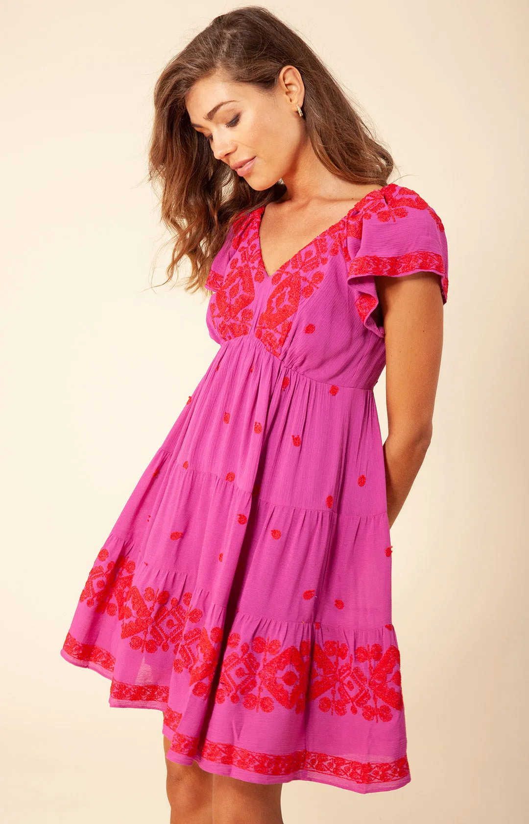 Mena Embroidered Dress