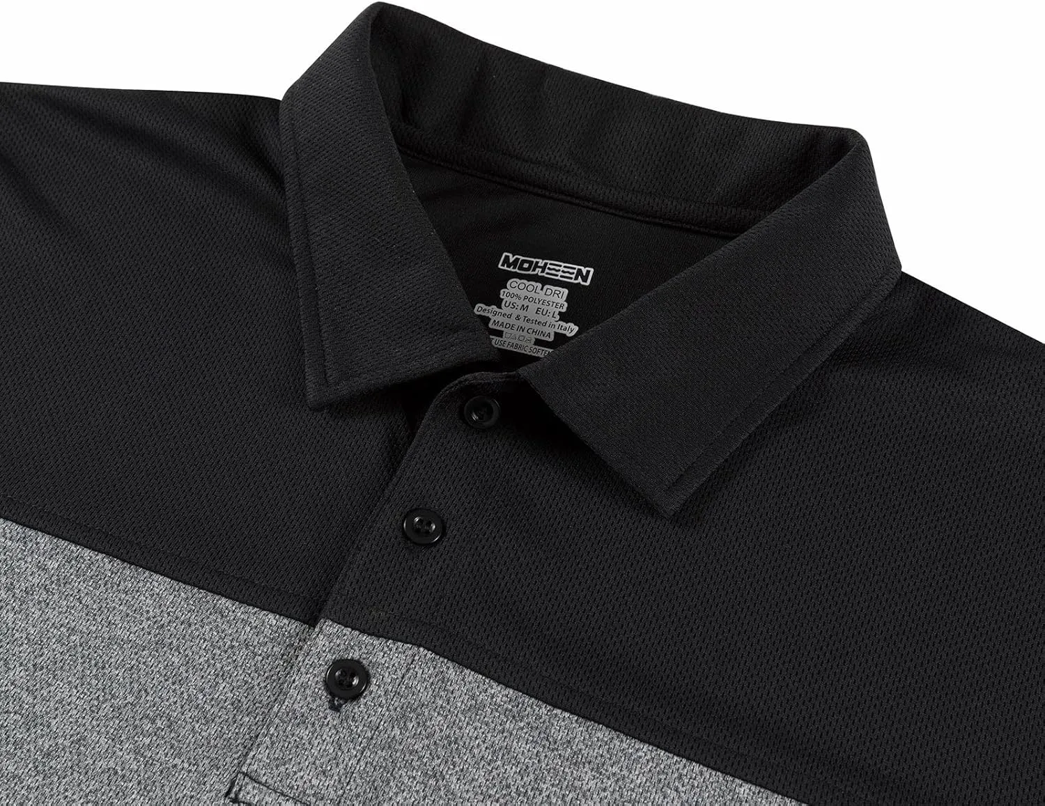 Men's Casual Short Sleeve Moisture Wicking Performance Golf Polo Contrast Color Patchwork Pique Shirts Tops