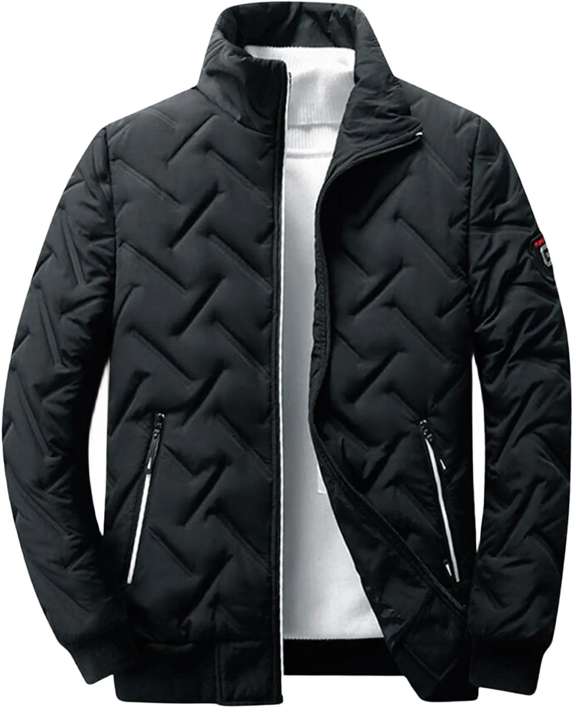Men's Lightweight Puffer Winter Jacket Windproof Puffer Down Jackets Coats for Big and Tall Men Hiking Travel