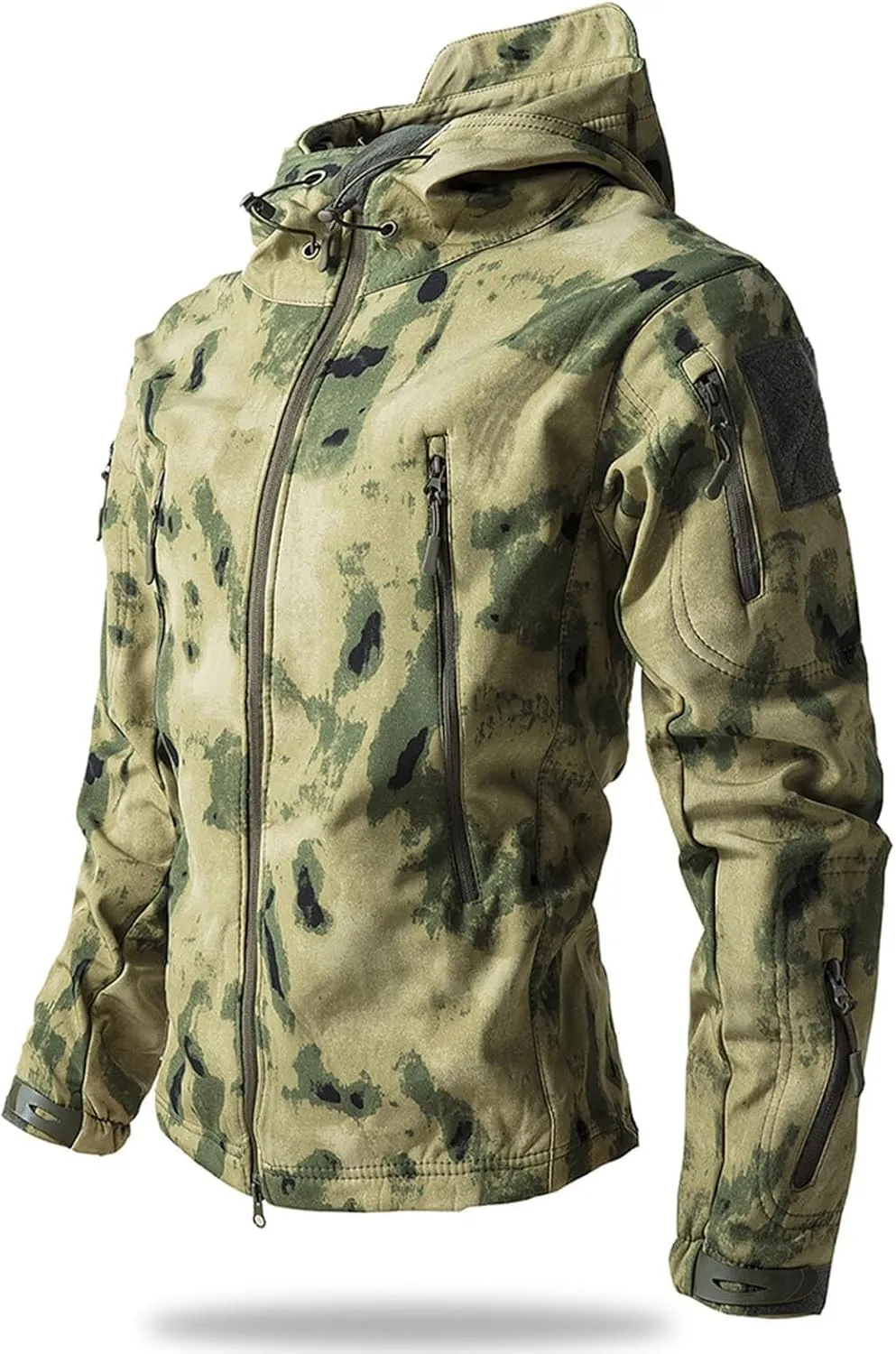 Men's Military Tactical Jackets Camouflage Softshell Fleece Fall Windbreaker Waterproof Outdoor Hooded Rain Coats