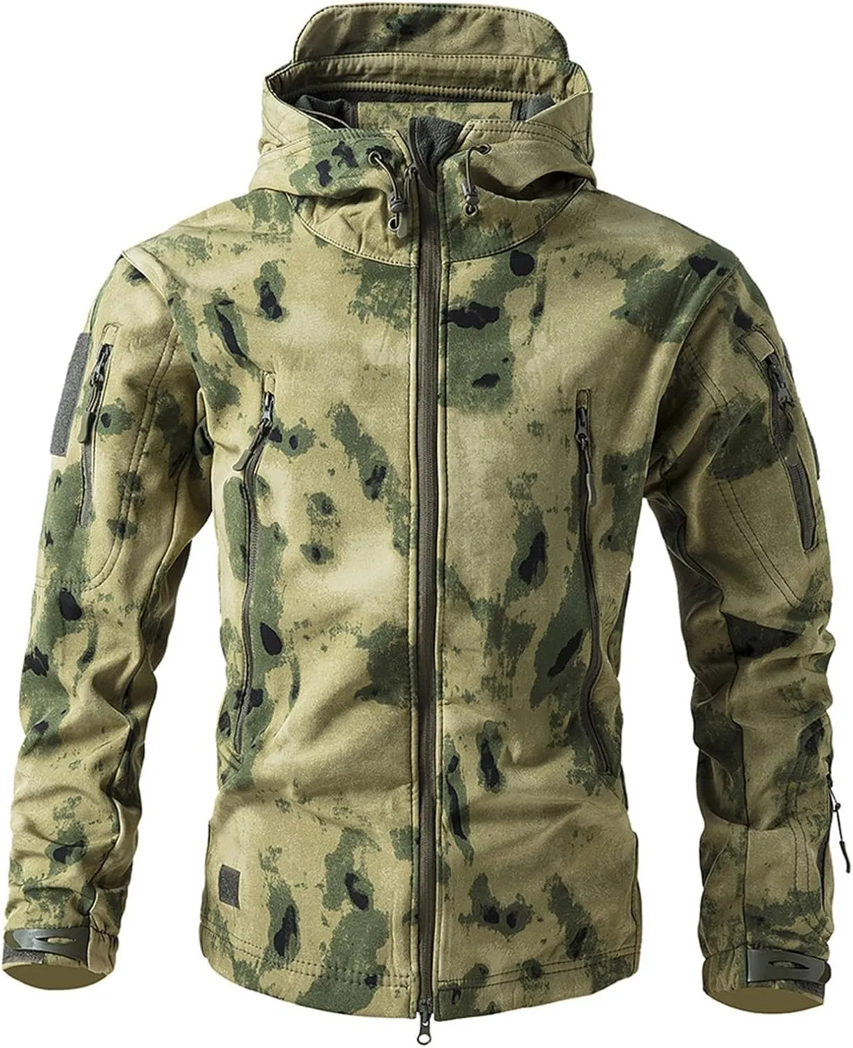 Men's Military Tactical Jackets Camouflage Softshell Fleece Fall Windbreaker Waterproof Outdoor Hooded Rain Coats