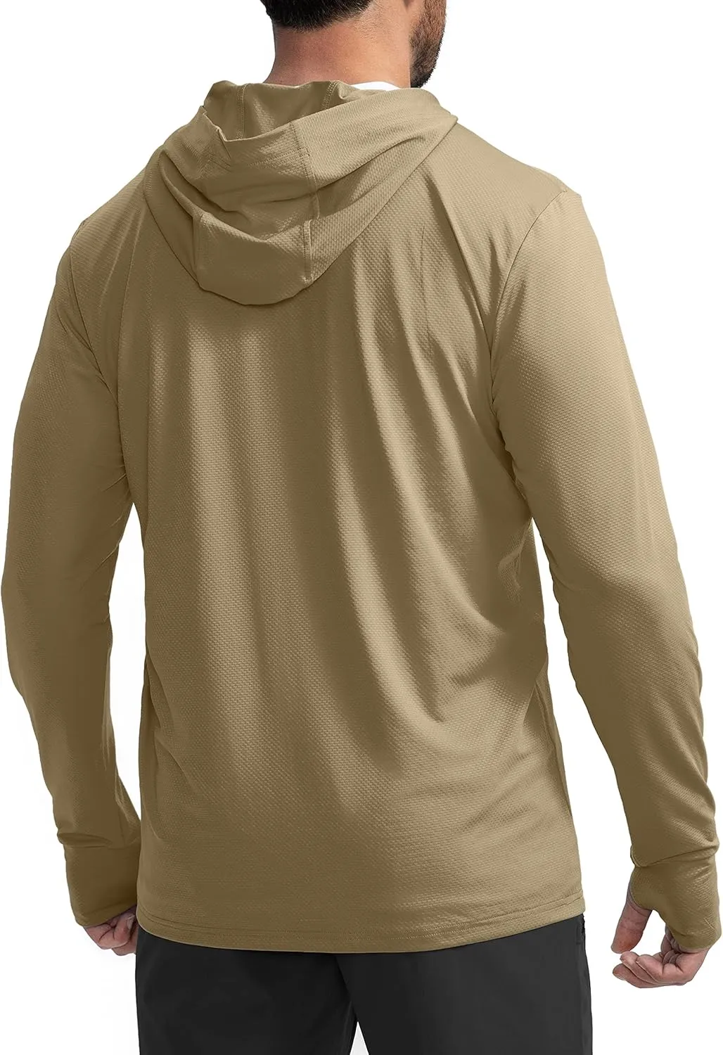 Men's UPF 50  Light Jacket Full Zip Sun Protection Hoodie Long Sleeve Sun Shirts for Men Hiking Fishing Zip Pockets