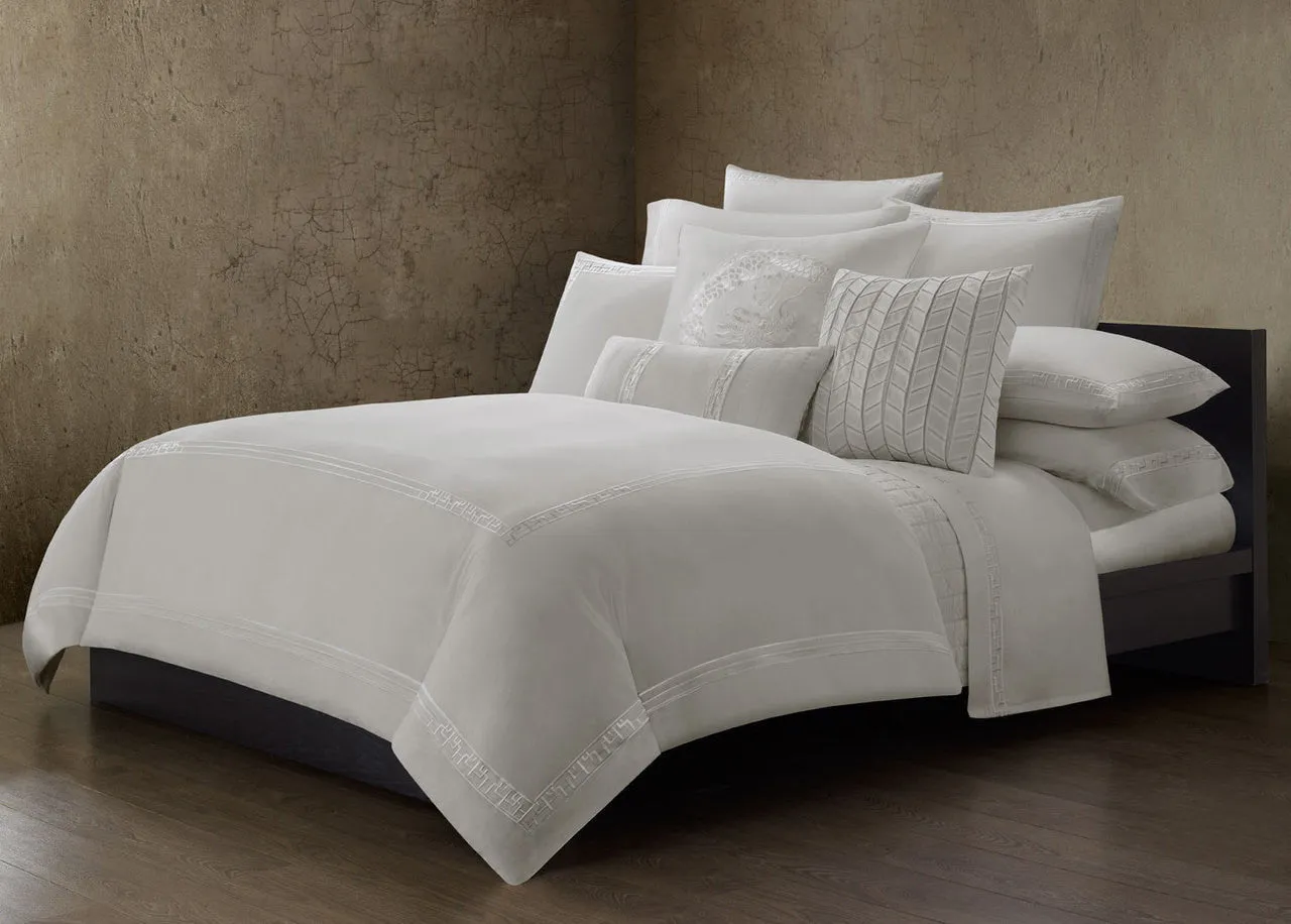 Ming Fretwork White/White Bedding