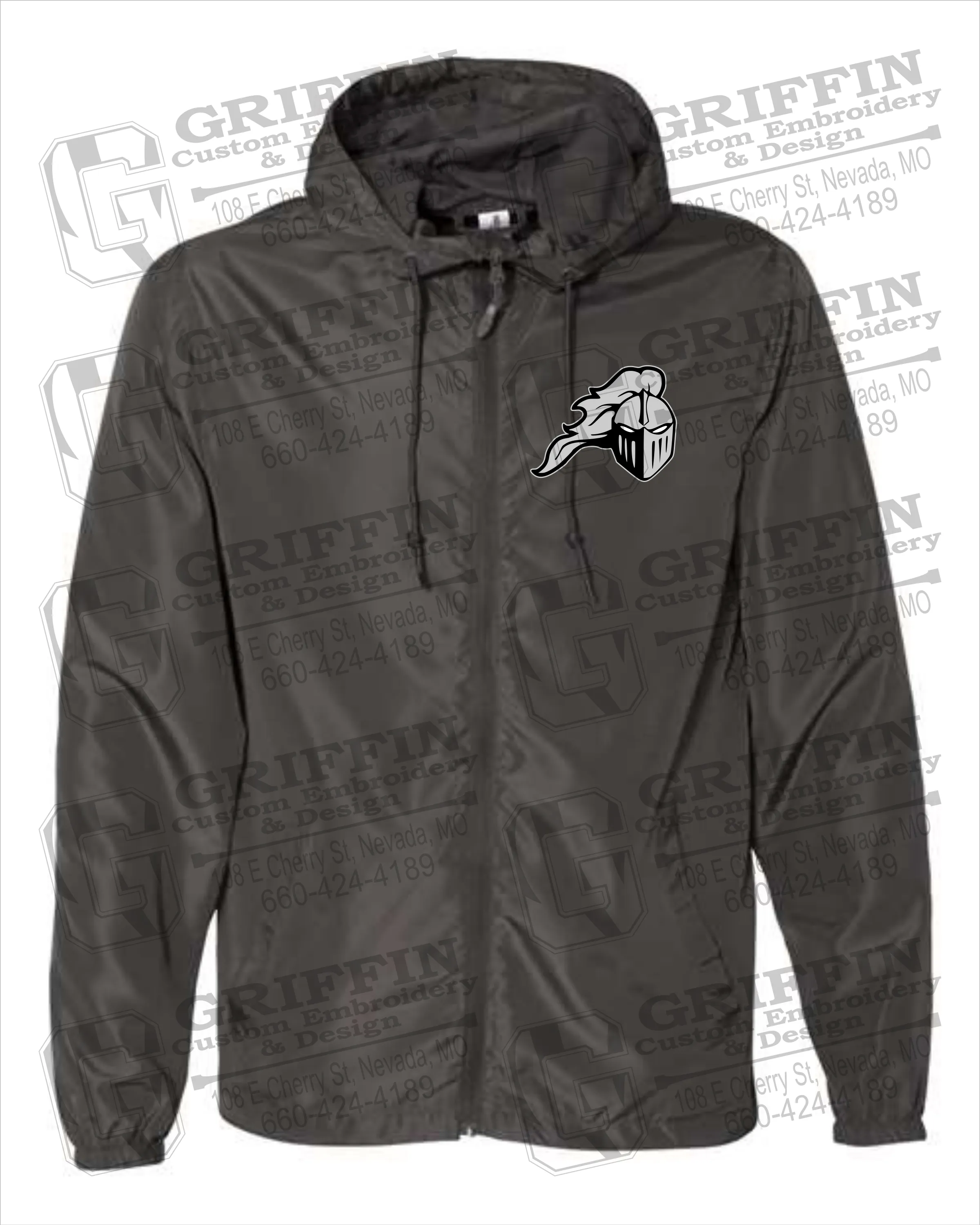 NEVC Knights Lightweight Windbreaker - Knights Helmet Logo