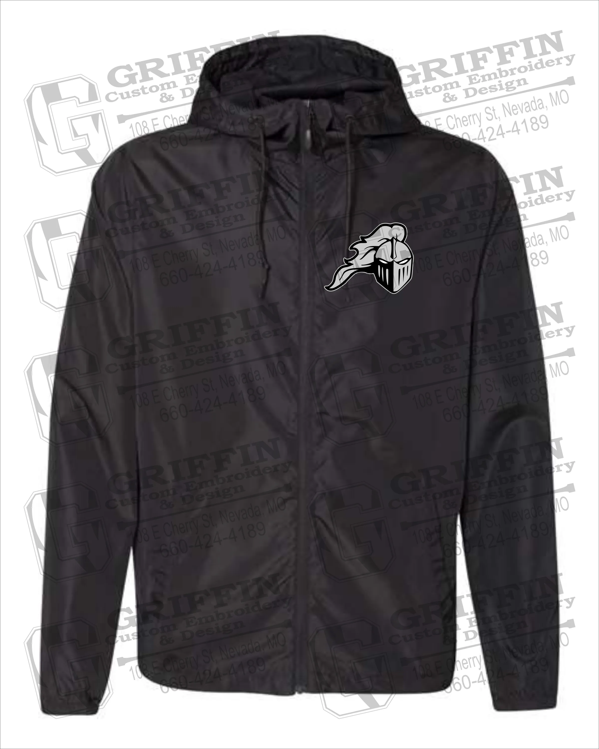 NEVC Knights Lightweight Windbreaker - Knights Helmet Logo
