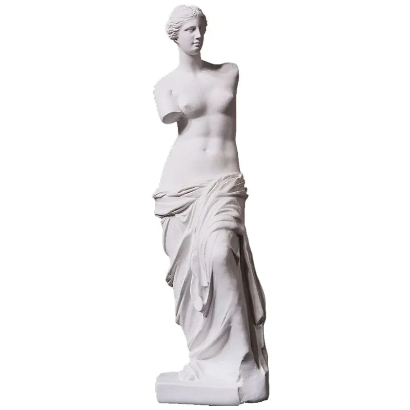 Nordic Elegance: White Venus Beauty and Love Sculpture - Artistic Room Decorations with Broken Arm Detail