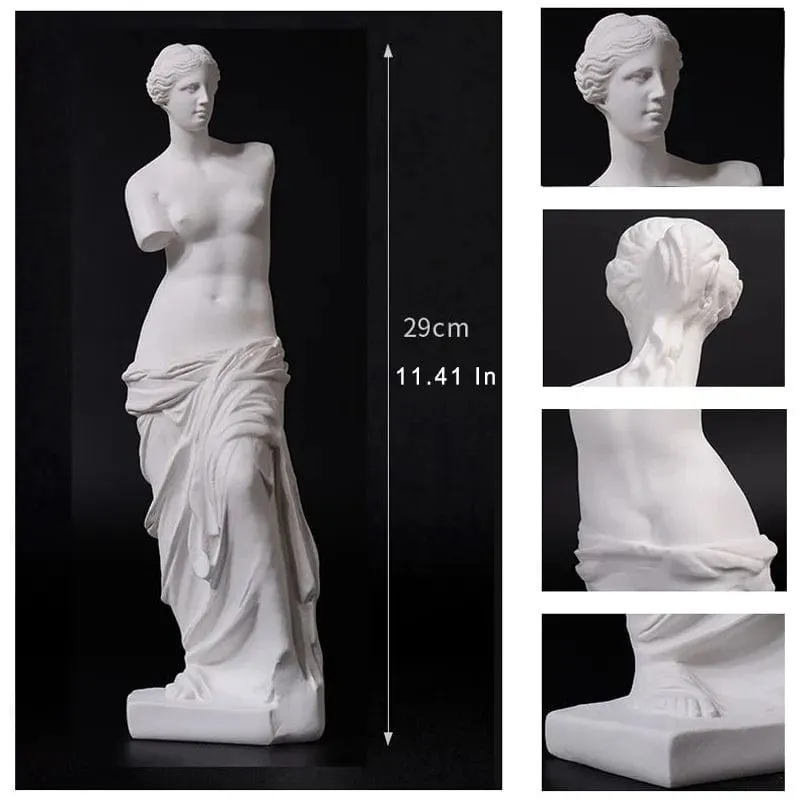 Nordic Elegance: White Venus Beauty and Love Sculpture - Artistic Room Decorations with Broken Arm Detail