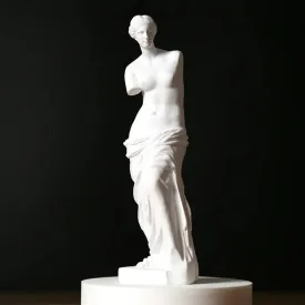 Nordic Elegance: White Venus Beauty and Love Sculpture - Artistic Room Decorations with Broken Arm Detail
