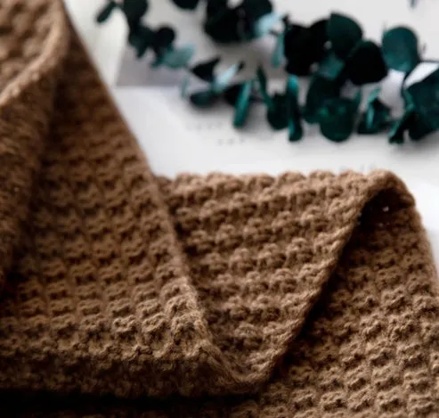 Nordic Fringed Knit Ball Blanket Wool Blanket