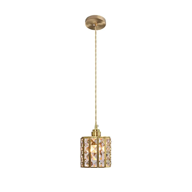 Nordic Simple Style Copper Luxury Bedside Chandelier